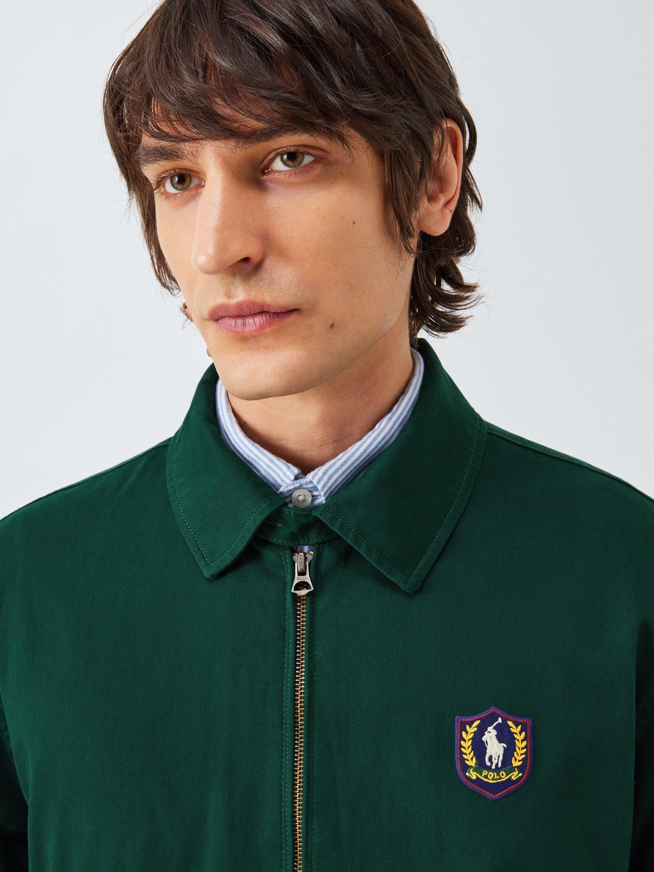 Product image 5 of 6, which shows Ralph Lauren Zip Front Cotton Track Jacket, Moss Agate, S