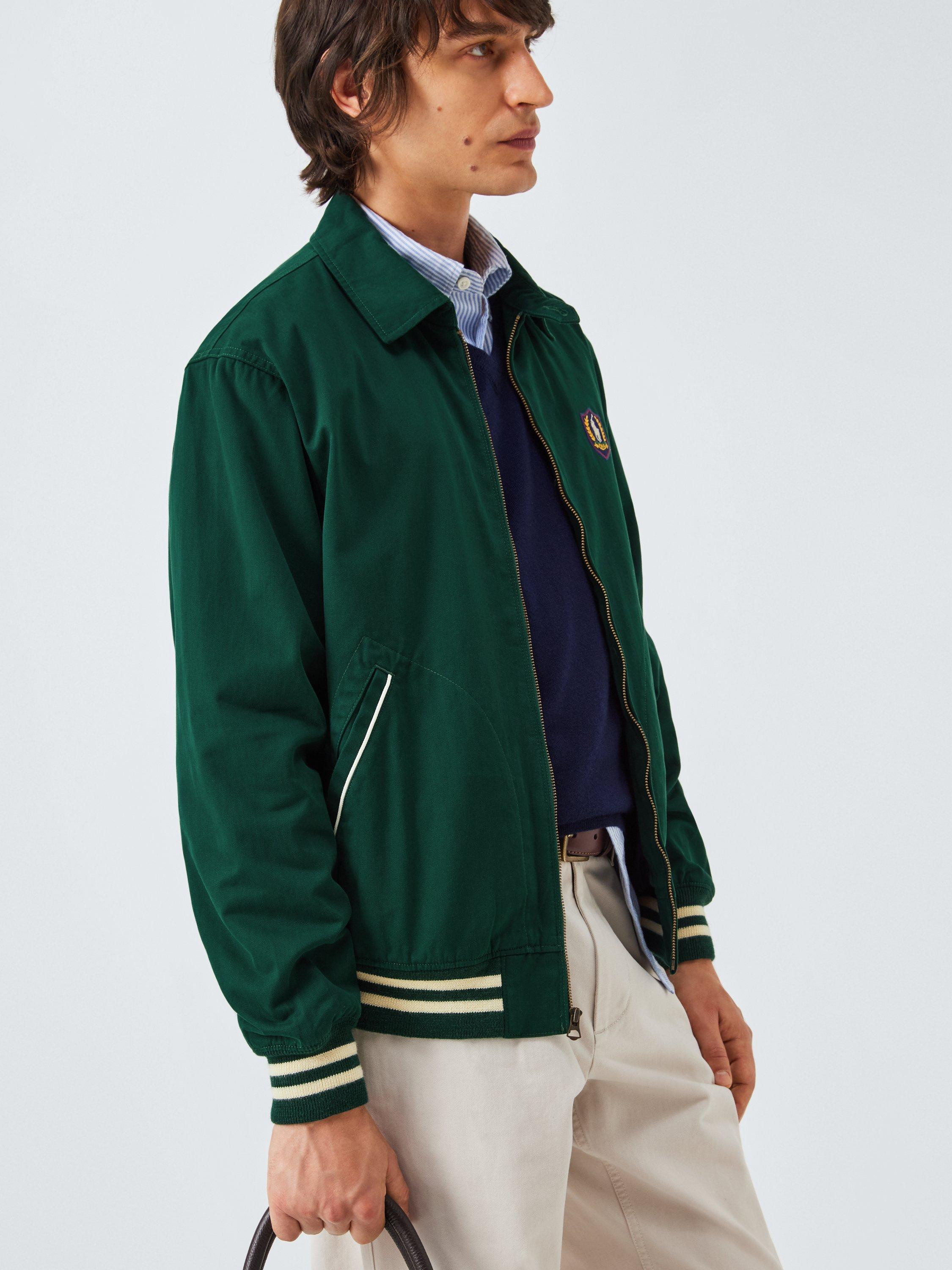Product image 6 of 6, which shows Ralph Lauren Zip Front Cotton Track Jacket, Moss Agate, S