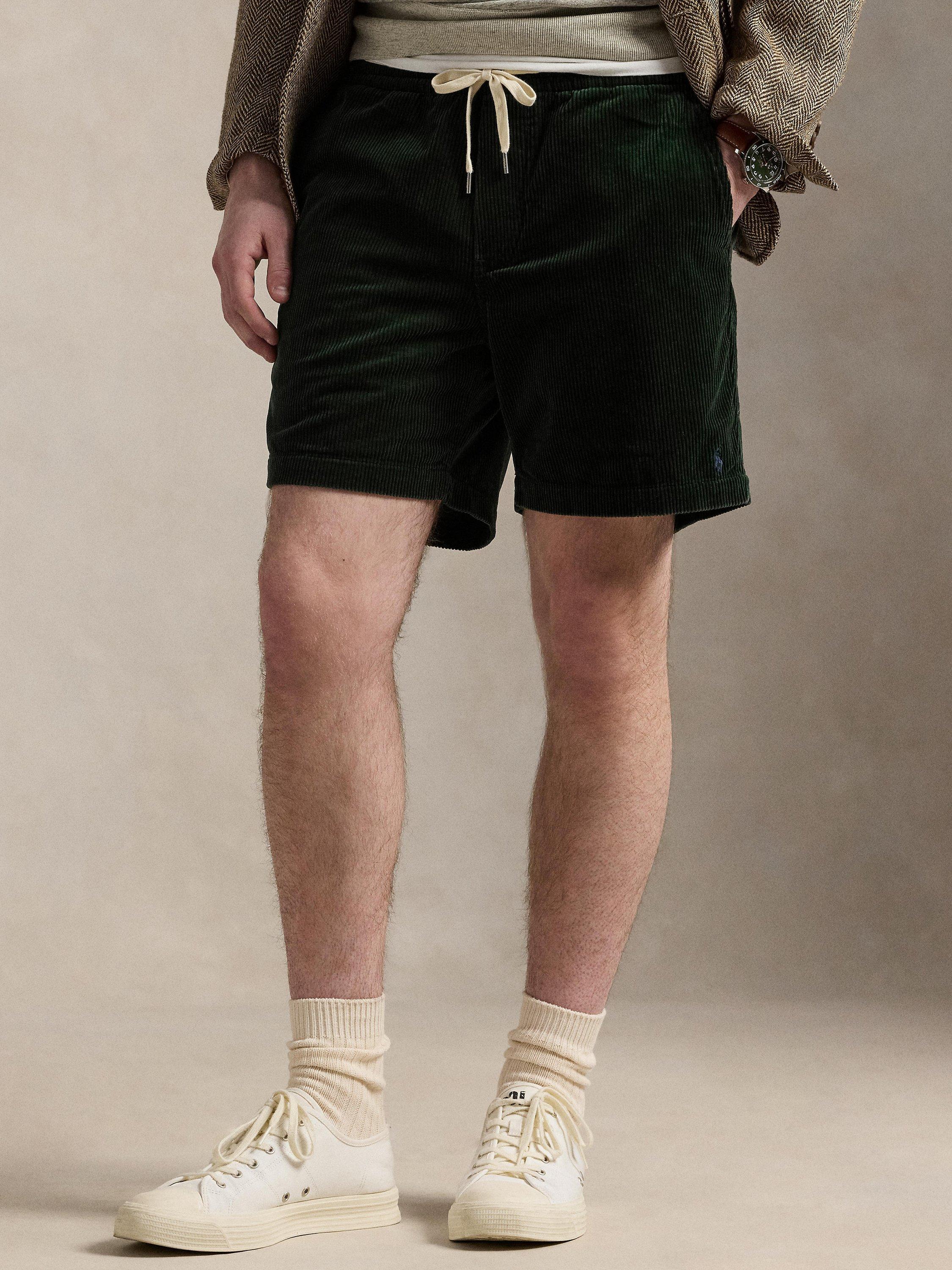 Product image 1 of 4, which shows Ralph Lauren Prepster Corduroy Shorts, College Green X, S
