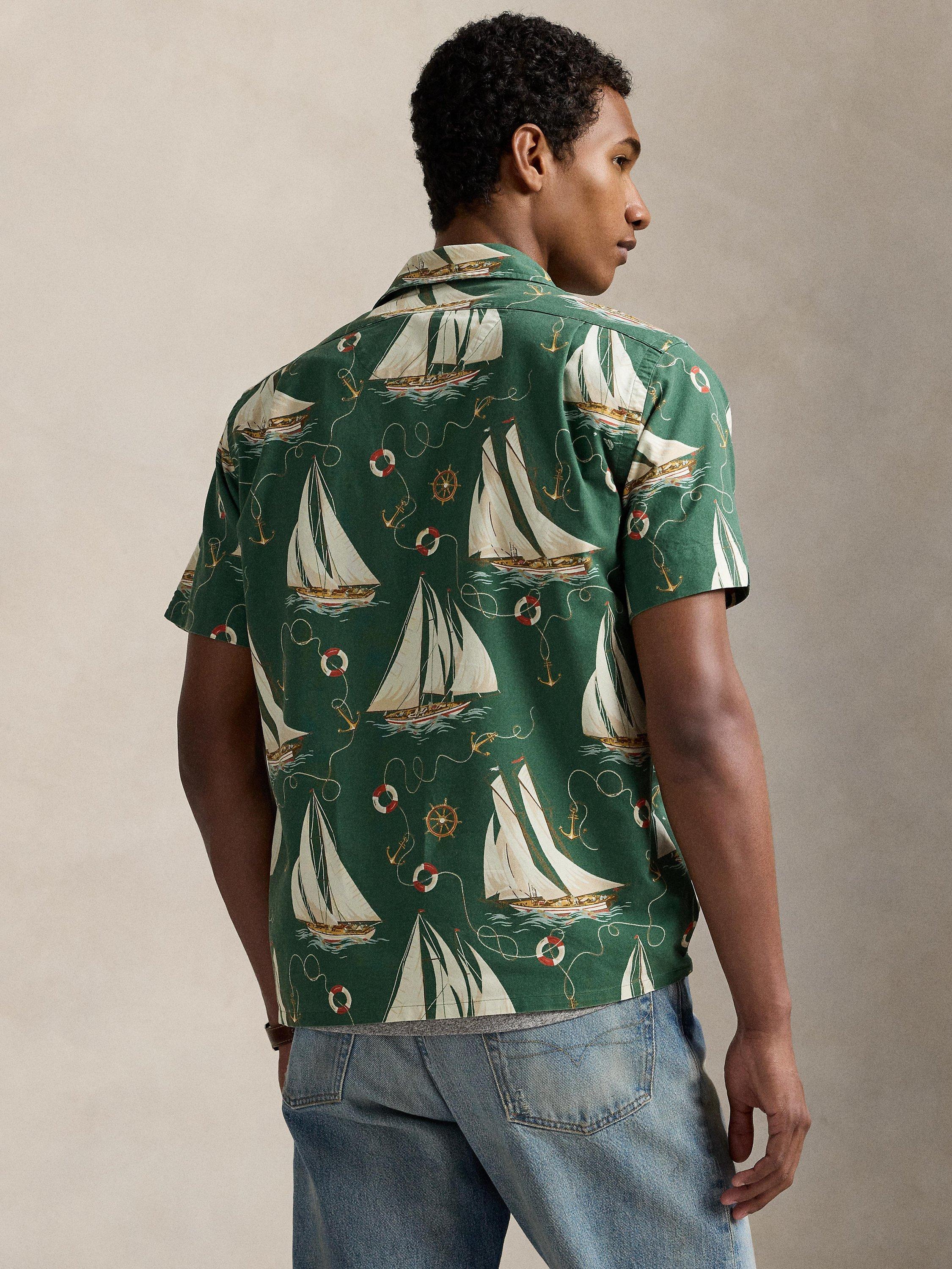 Product image 2 of 6, which shows Ralph Lauren Sailboat Oxford Shirt, Helms Anchors, S