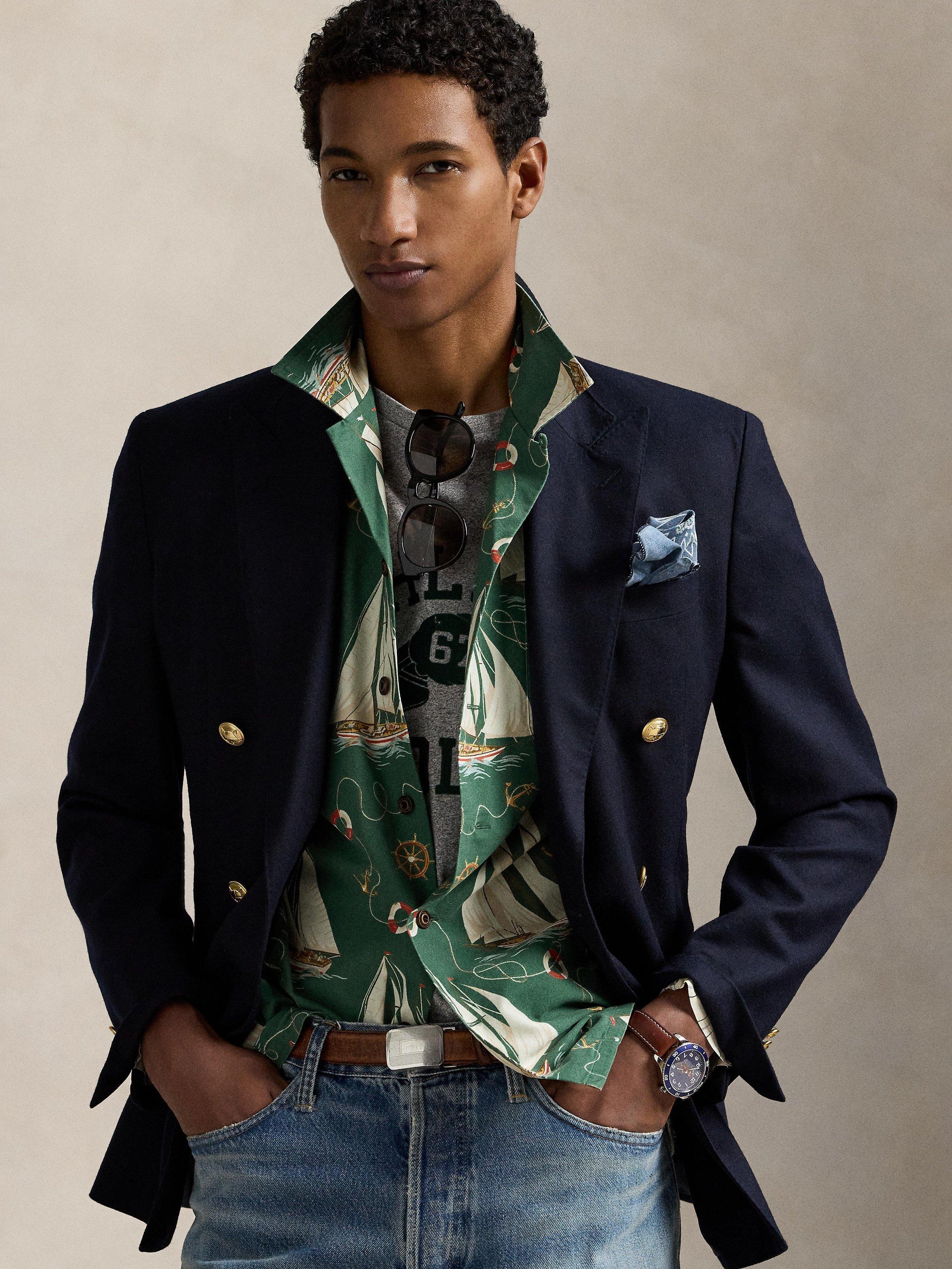 Product image 4 of 6, which shows Ralph Lauren Sailboat Oxford Shirt, Helms Anchors, S