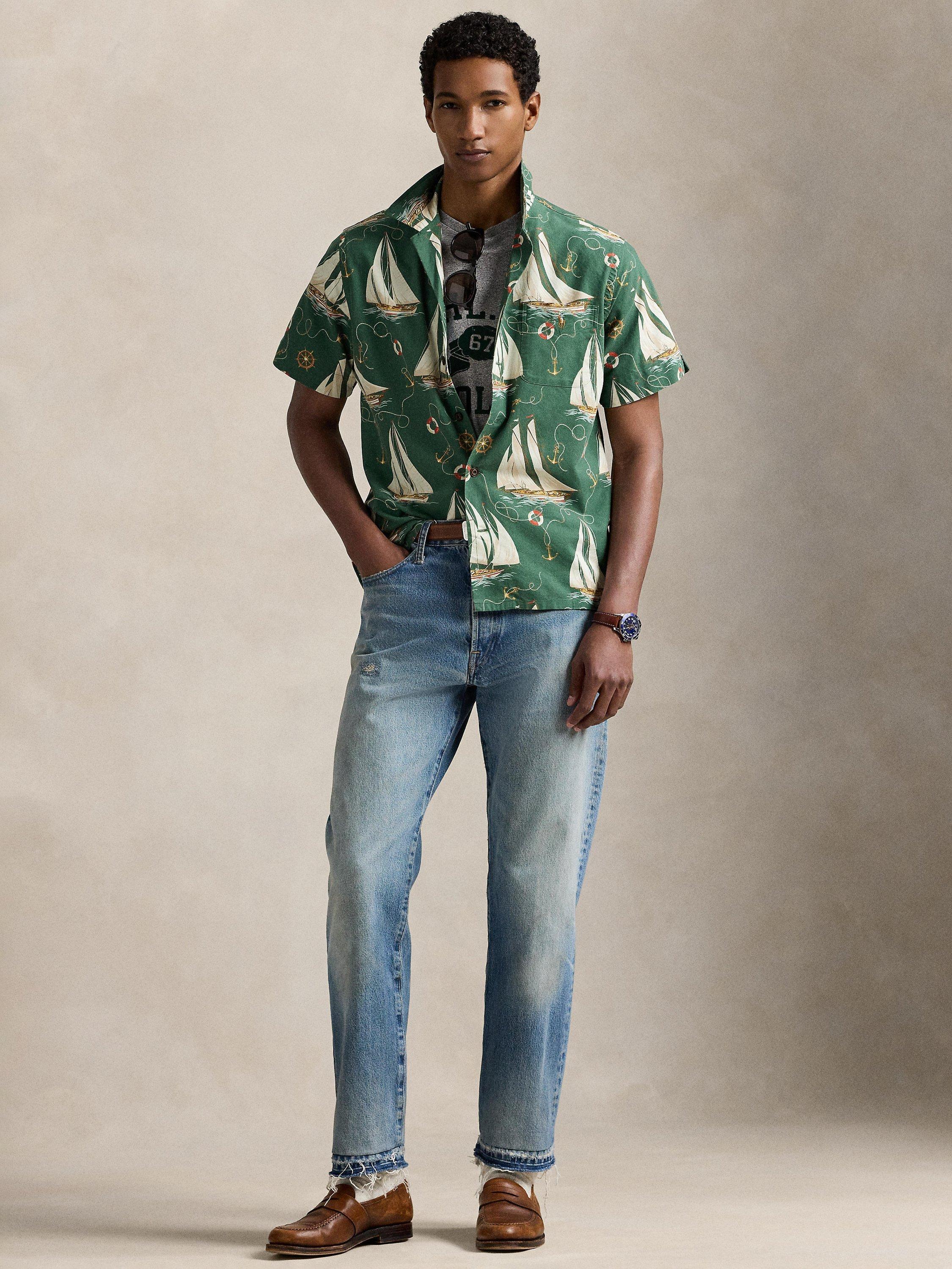 Product image 5 of 6, which shows Ralph Lauren Sailboat Oxford Shirt, Helms Anchors, S