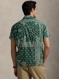 Polo Ralph Lauren Linen Cotton Blend Regular Fit Bandanna Print Camp Collar Shirt, Pwork Bandana