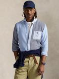 Polo Ralph Lauren Linen Regular Fit Patch Block Shirt, Blue Fun Shirt