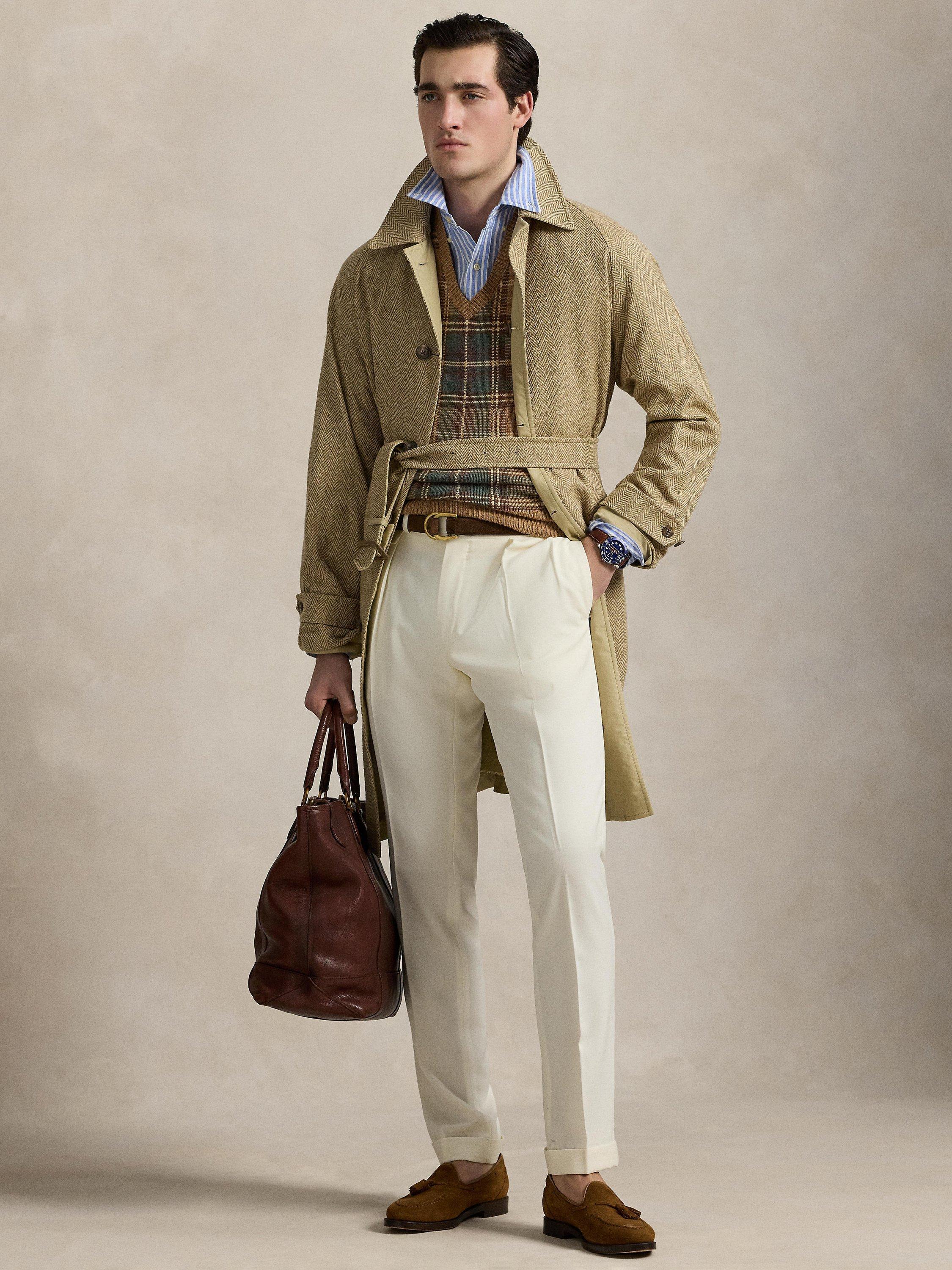 Product image 5 of 5, which shows Polo Ralph Lauren Wool Cotton Blend Plaid Check Sweater Vest, Tan Combo, S