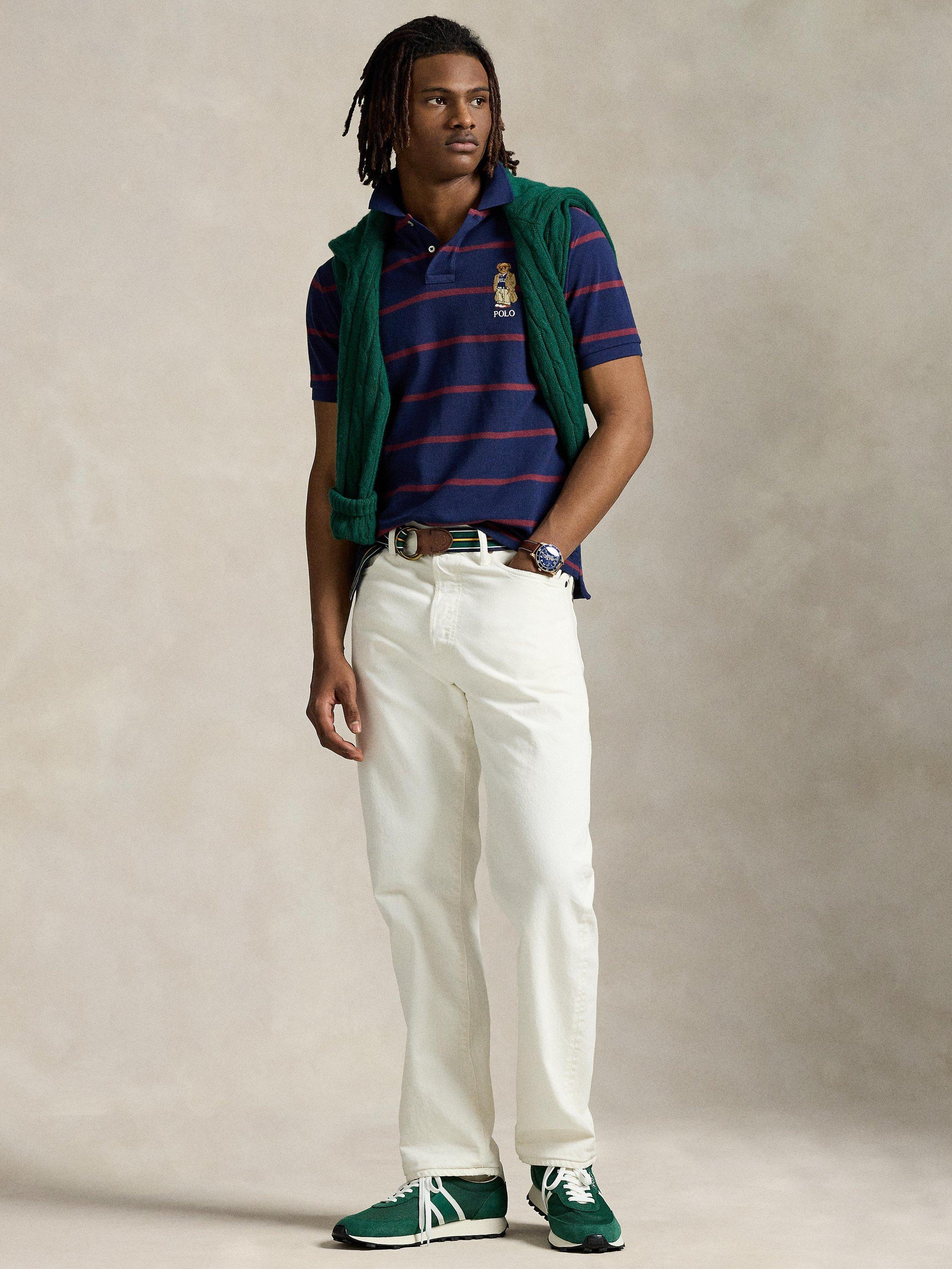 Product image 4 of 5, which shows Polo Ralph Lauren Polo Bear Cotton Custom Slim Fit Polo Shirt, Npt Nvy Rd Wn Bear, S