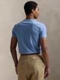 Polo Ralph Lauren Cotton Custom Slim Fit Short Sleeve Logo T-Shirt, Channel Blue