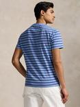Ralph Lauren Crew Neck Stripe T-Shirt, Channel Blue/Old Royal