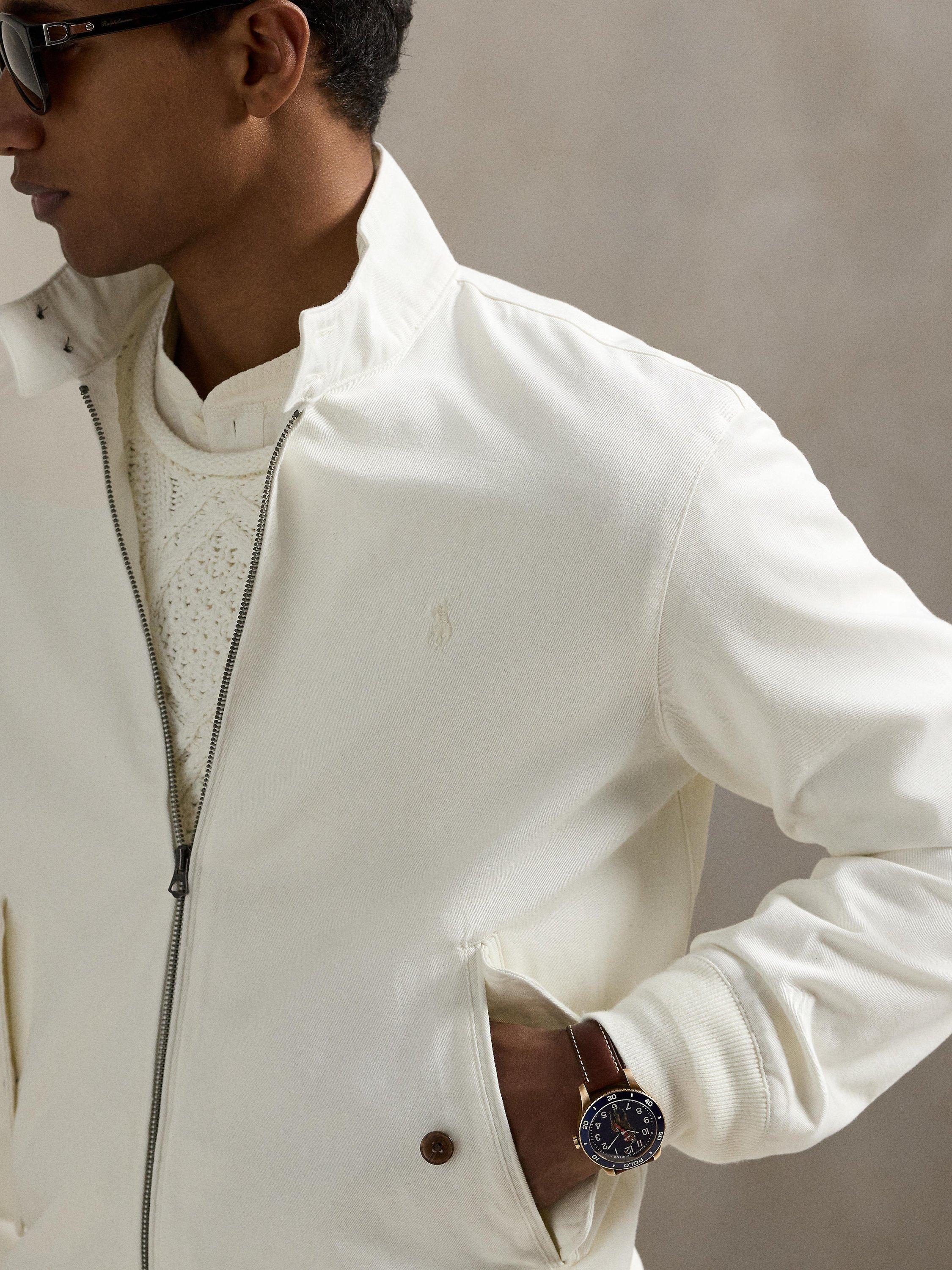Product image 3 of 5, which shows Ralph Lauren Zip Front Cotton Jacket, Deckwash White, XL
