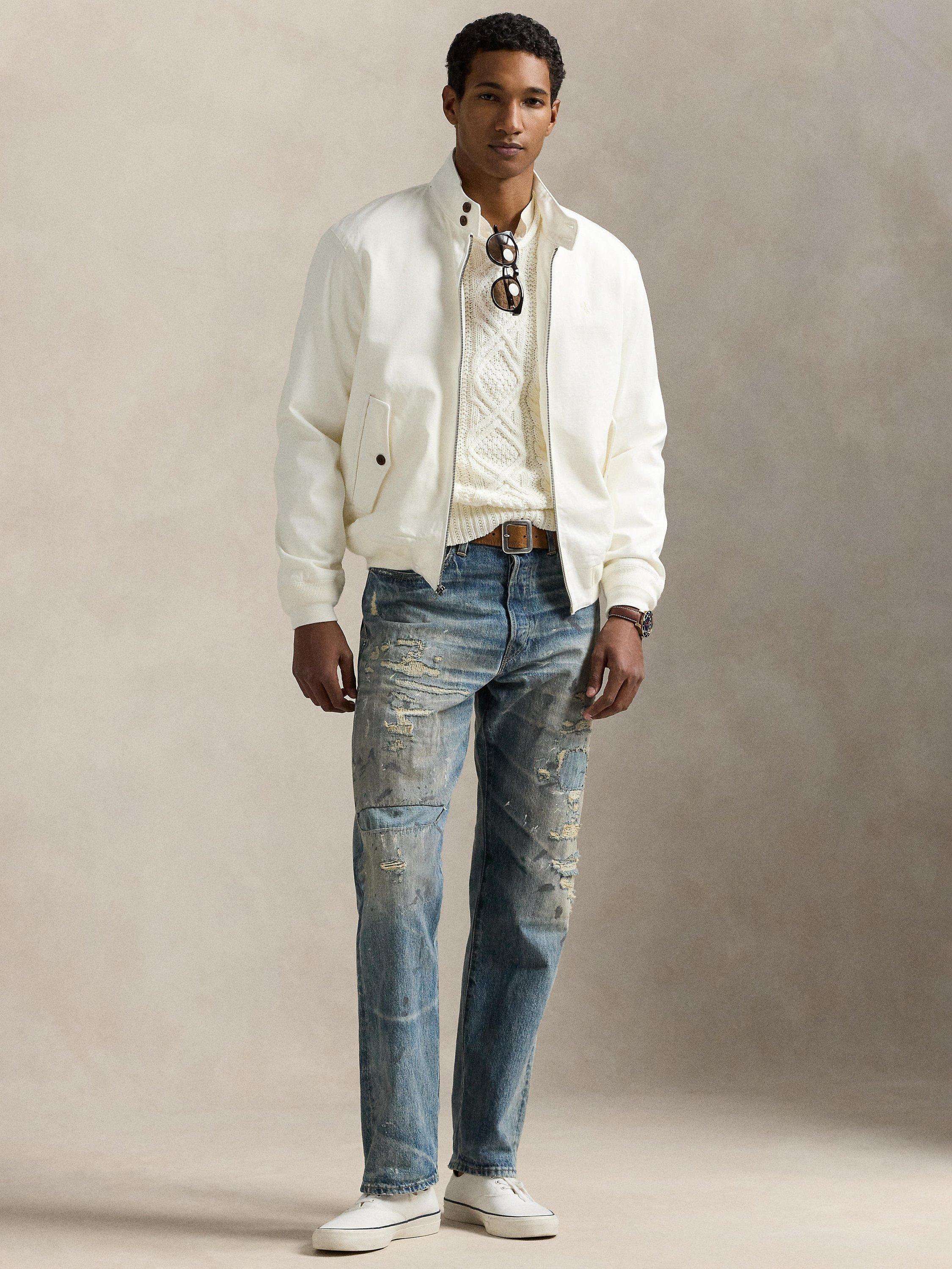 Product image 4 of 5, which shows Ralph Lauren Zip Front Cotton Jacket, Deckwash White, XL
