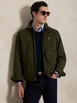 Polo Ralph Lauren Lightweight Water-Repellent Twill Jacket, Company Olive, Company Olive