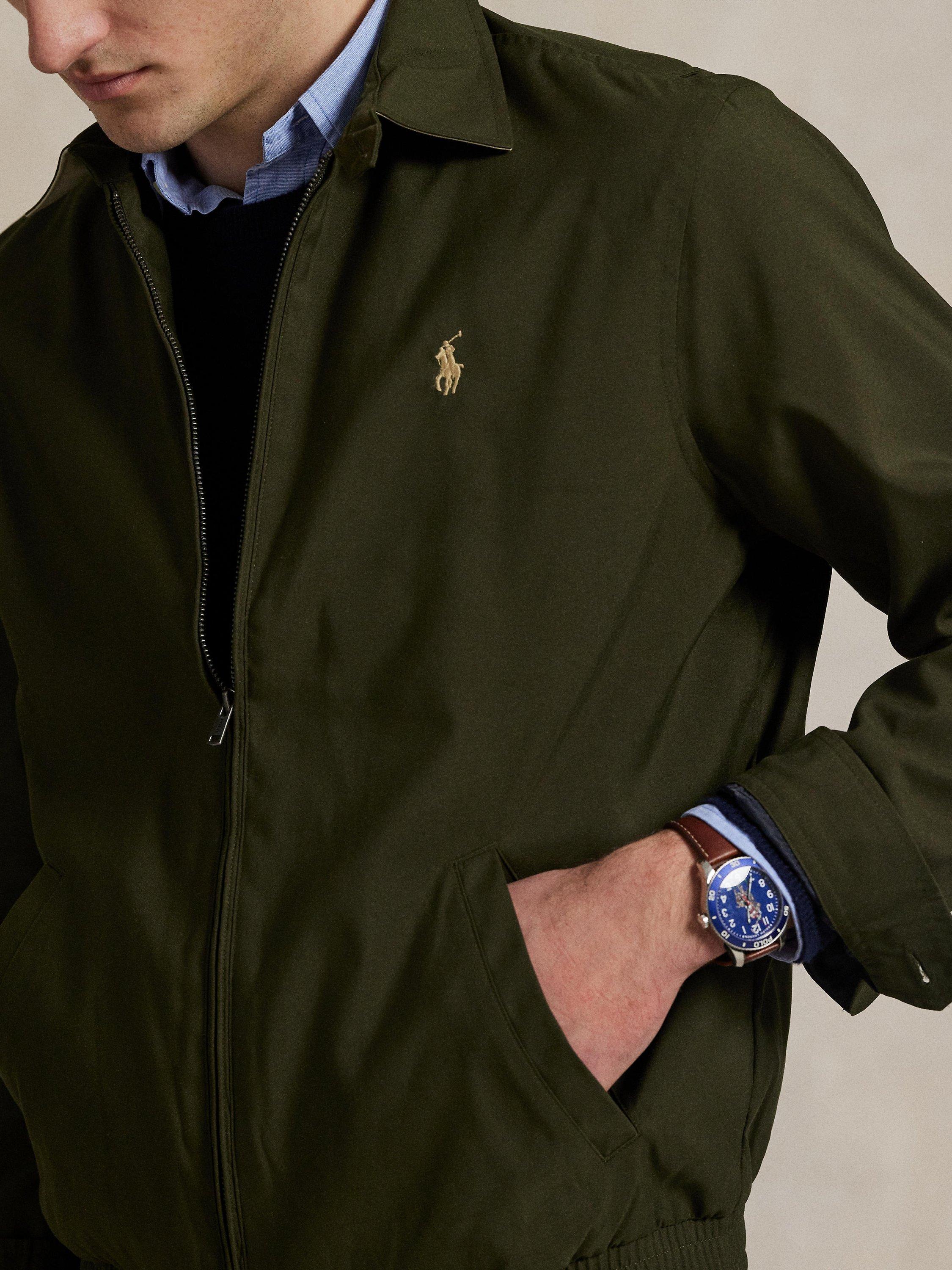 Product image 3 of 5, which shows Polo Ralph Lauren Lightweight Water-Repellent Twill Jacket, Company Olive, S
