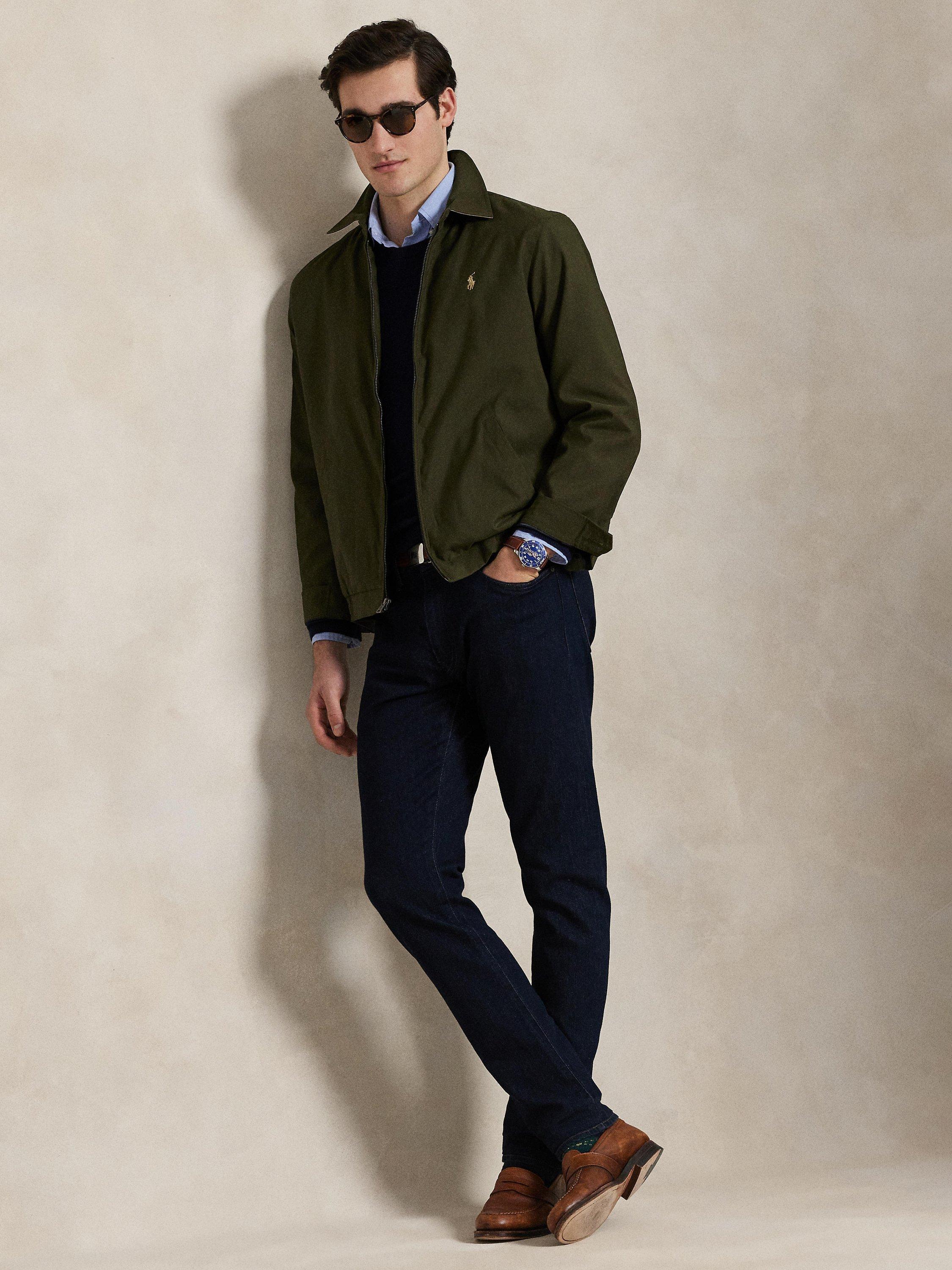 Product image 4 of 5, which shows Polo Ralph Lauren Lightweight Water-Repellent Twill Jacket, Company Olive, S