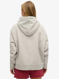 Superdry Athletic Essentials Relaxed Hoodie - view 2, Glacier Grey Marl