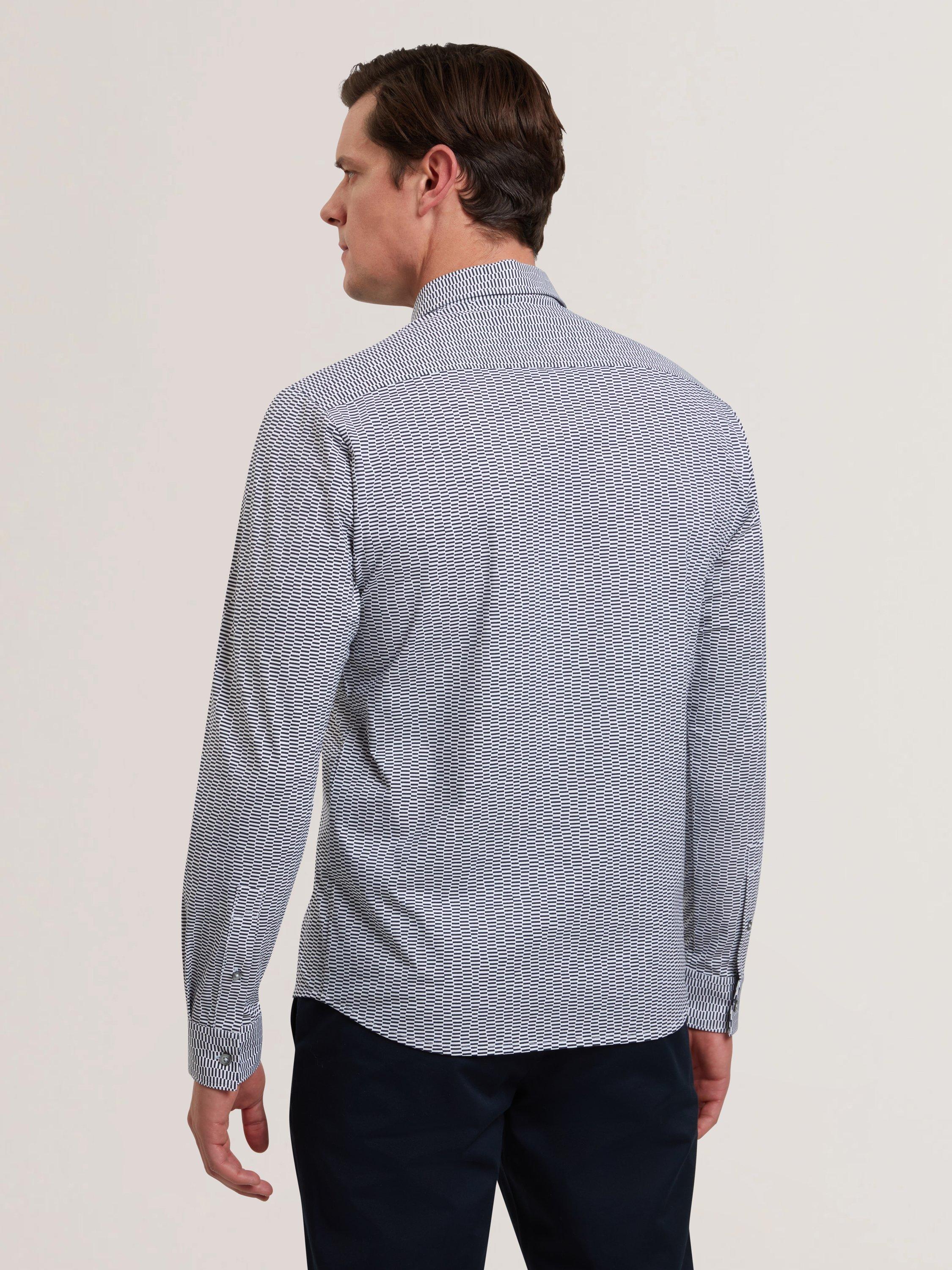 Product image 2 of 6, which shows Ted Baker Printed Cotton Blend Shirt, Black, L