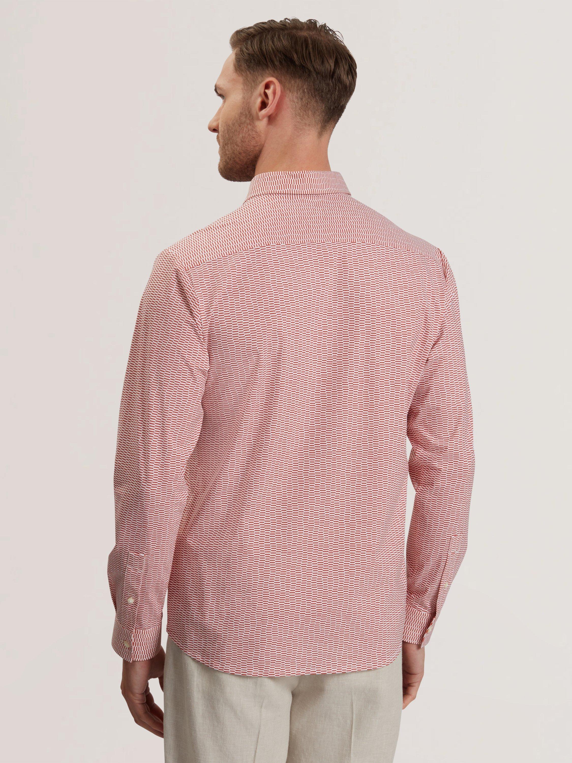 Product image 2 of 6, which shows Ted Baker Printed Cotton Blend Shirt, Brt Orange, L