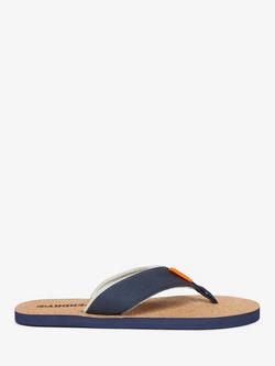 Superdry Cork Graphic Flip Flops, Lauren Navy