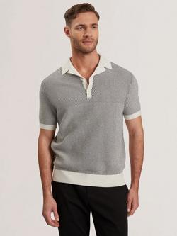 Ted Baker Gregy Cotton Regular Fit Short Sleeve Polo Shirt, Natural, Natural