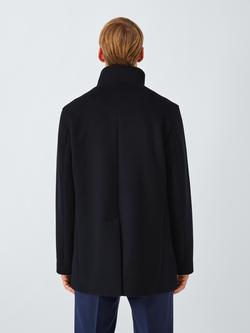 John Lewis Wool Blend Car Coat - view 2, Navy