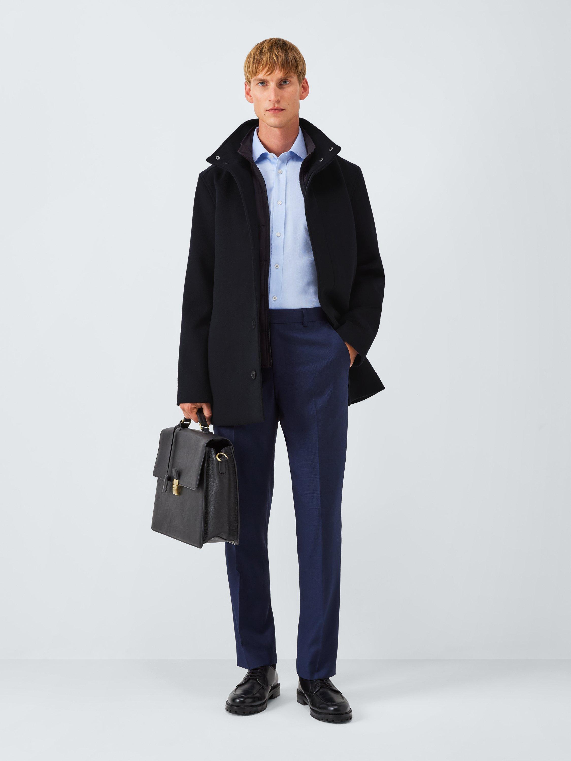 Product image 3 of 6, which shows John Lewis Wool Blend Car Coat, Navy, L