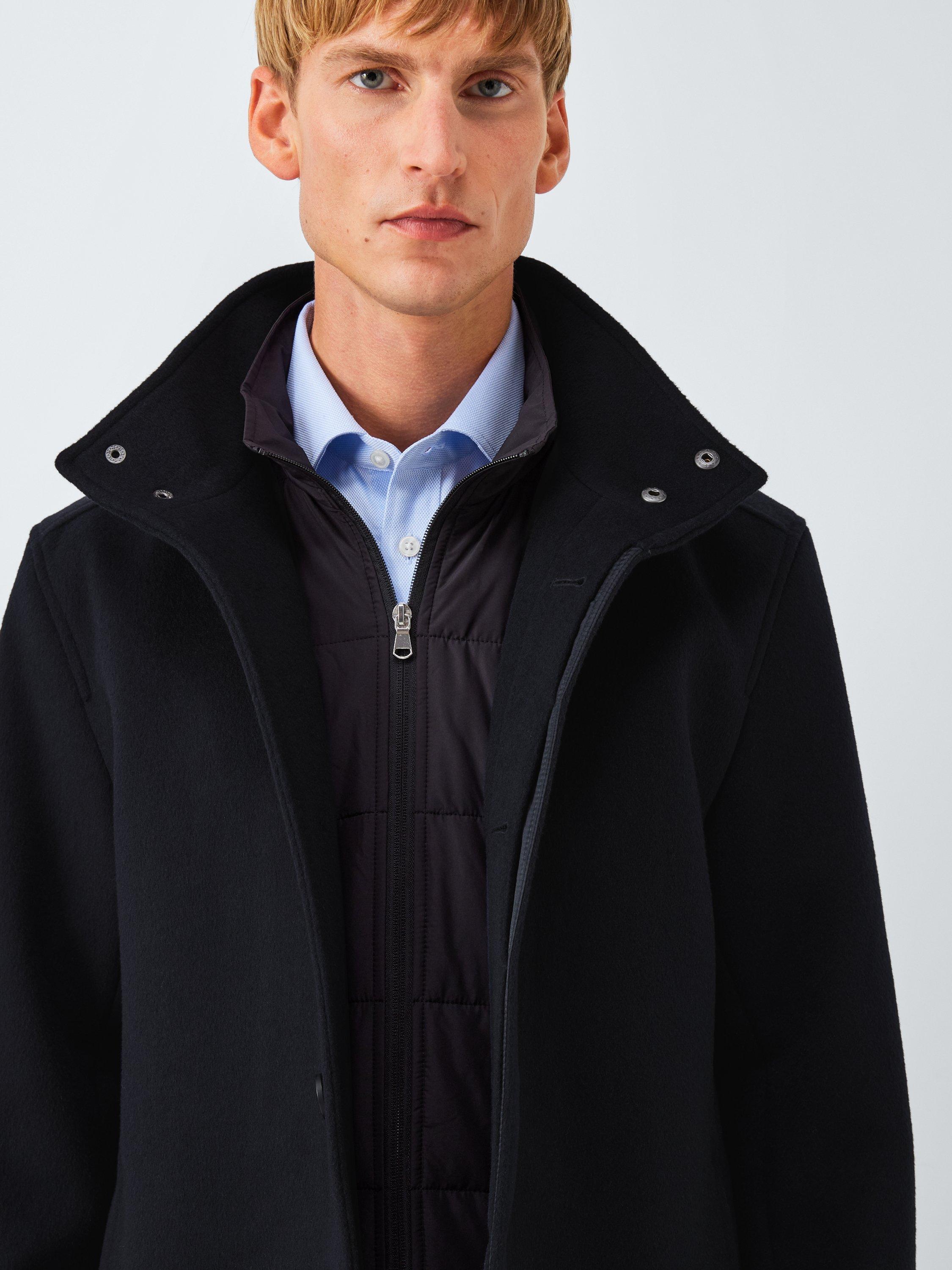 Product image 6 of 6, which shows John Lewis Wool Blend Car Coat, Navy, L