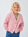 John Lewis Kids' Stitch Knit V-Neck Cardigan, Multi