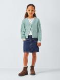 John Lewis Kids' Popcorn V-Neck Cardigan, Bright Blue