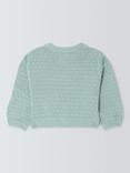 John Lewis Kids' Popcorn V-Neck Cardigan, Bright Blue