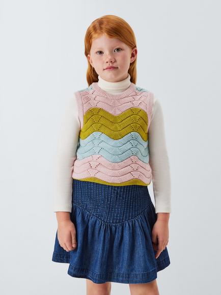 John Lewis Kids' Wiggle Stripe Tank Top, Multi, Multi