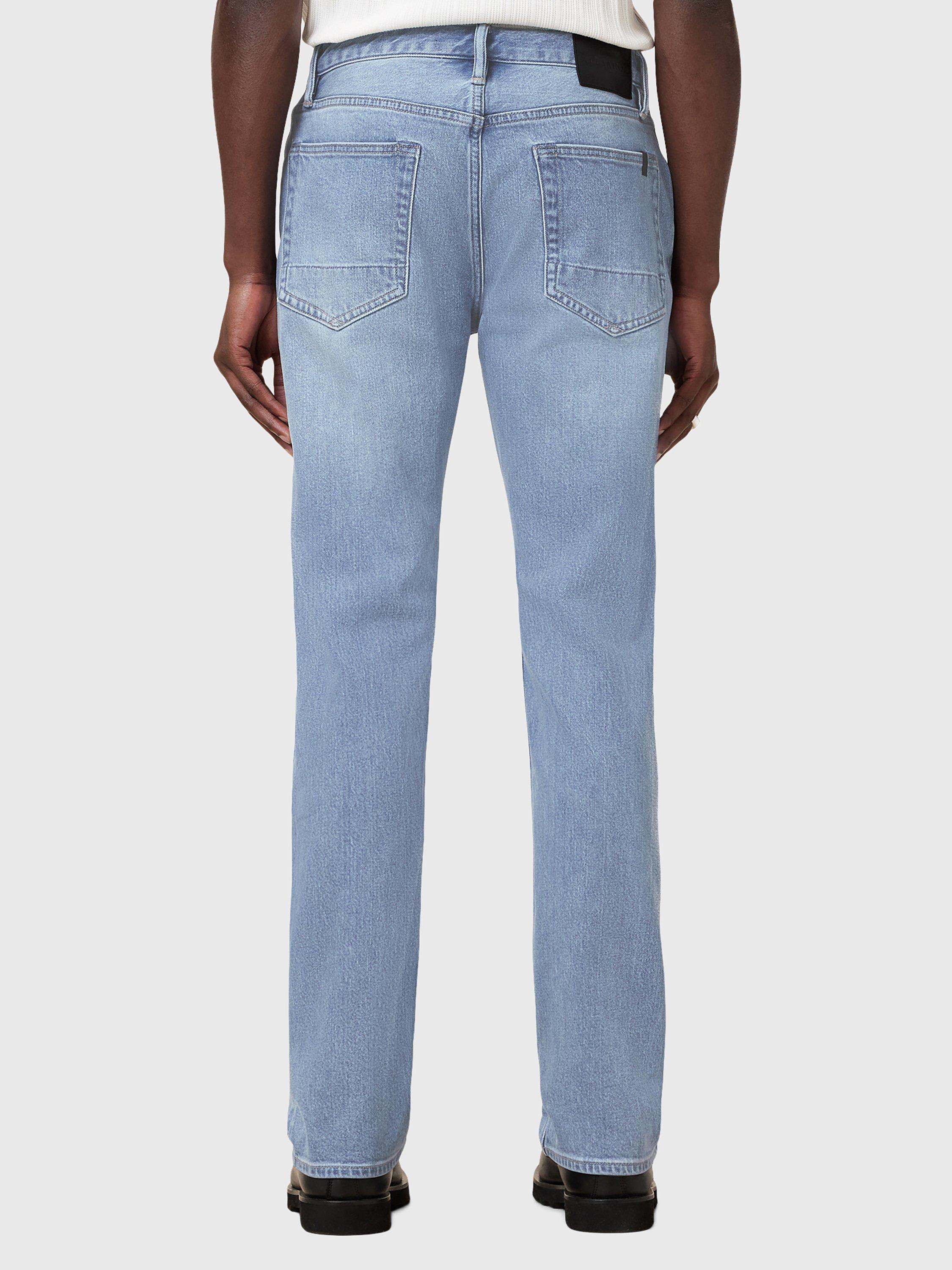 Product image 2 of 10, which shows AllSaints Iggy Slim Fit Jeans, Pale Indigo Blue, W32/L30
