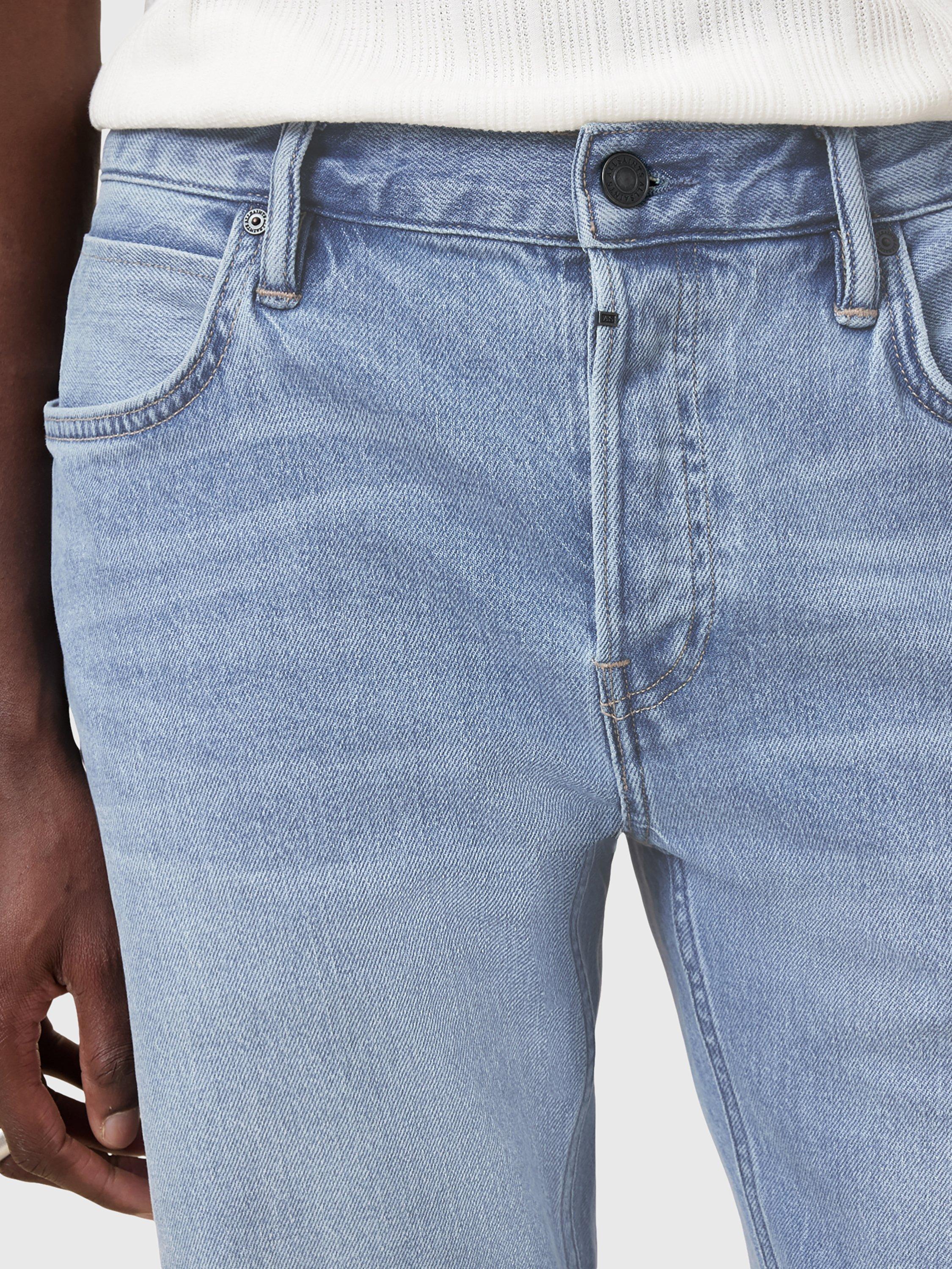 Product image 5 of 10, which shows AllSaints Iggy Slim Fit Jeans, Pale Indigo Blue, W32/L30
