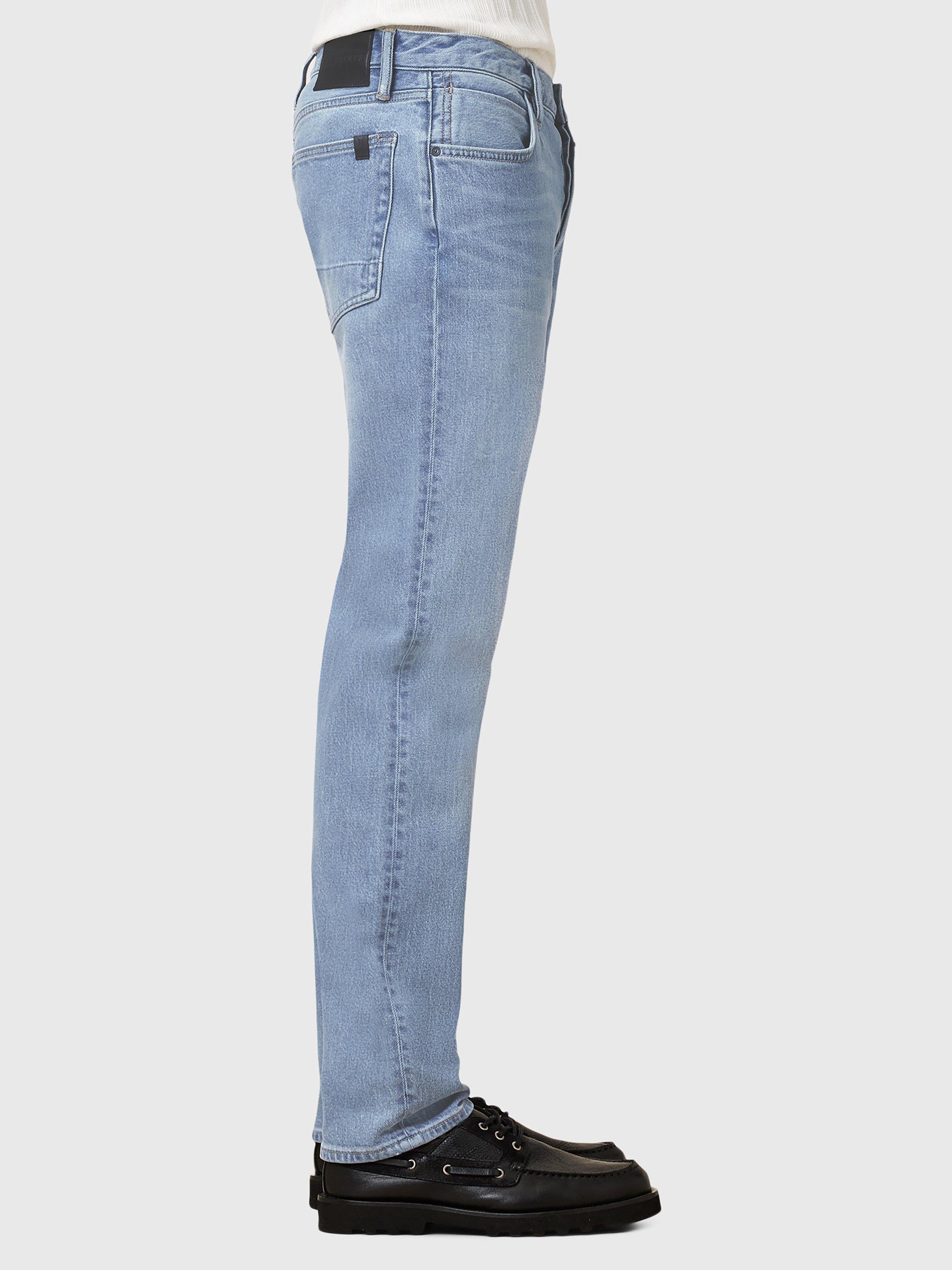 Product image 7 of 10, which shows AllSaints Iggy Slim Fit Jeans, Pale Indigo Blue, W32/L30