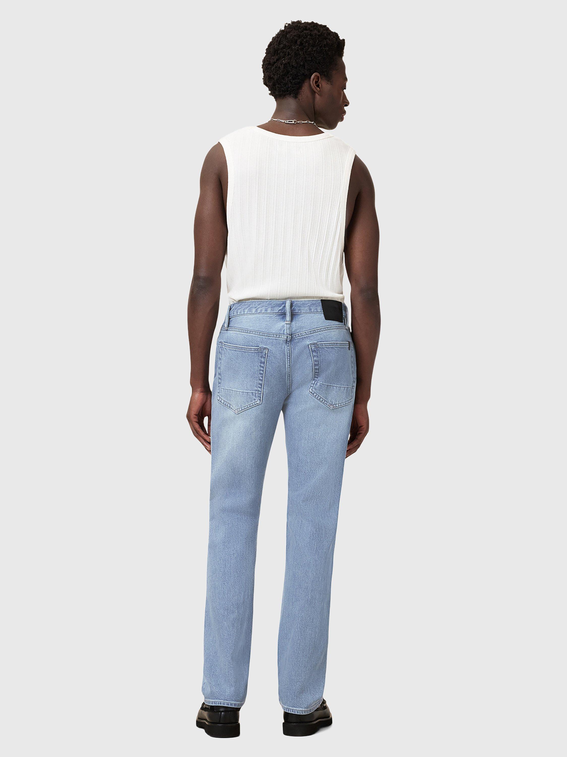 Product image 9 of 10, which shows AllSaints Iggy Slim Fit Jeans, Pale Indigo Blue, W32/L30