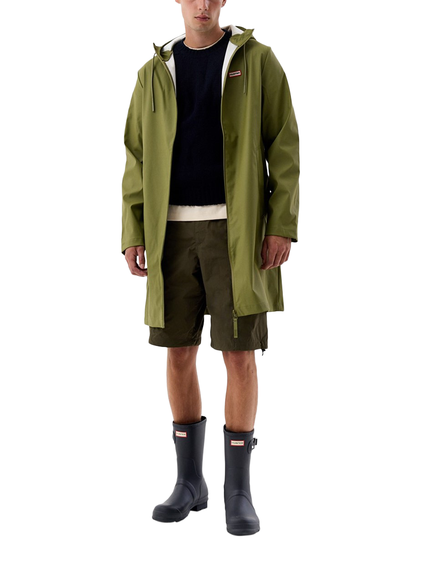 Product image 3 of 3, which shows Hunter Andrea Waterproof Raincoat, Deep Lichen Green, S