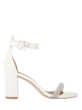Kurt Geiger London Langley Crystal Block Heel Sandals, Putty
