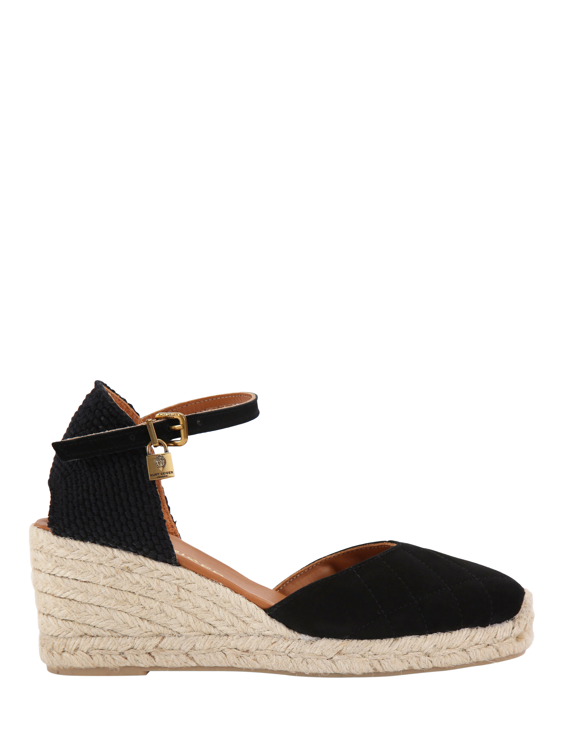 Kurt Geiger London Brixton Wedge Heel Espadrille Sandals, Black