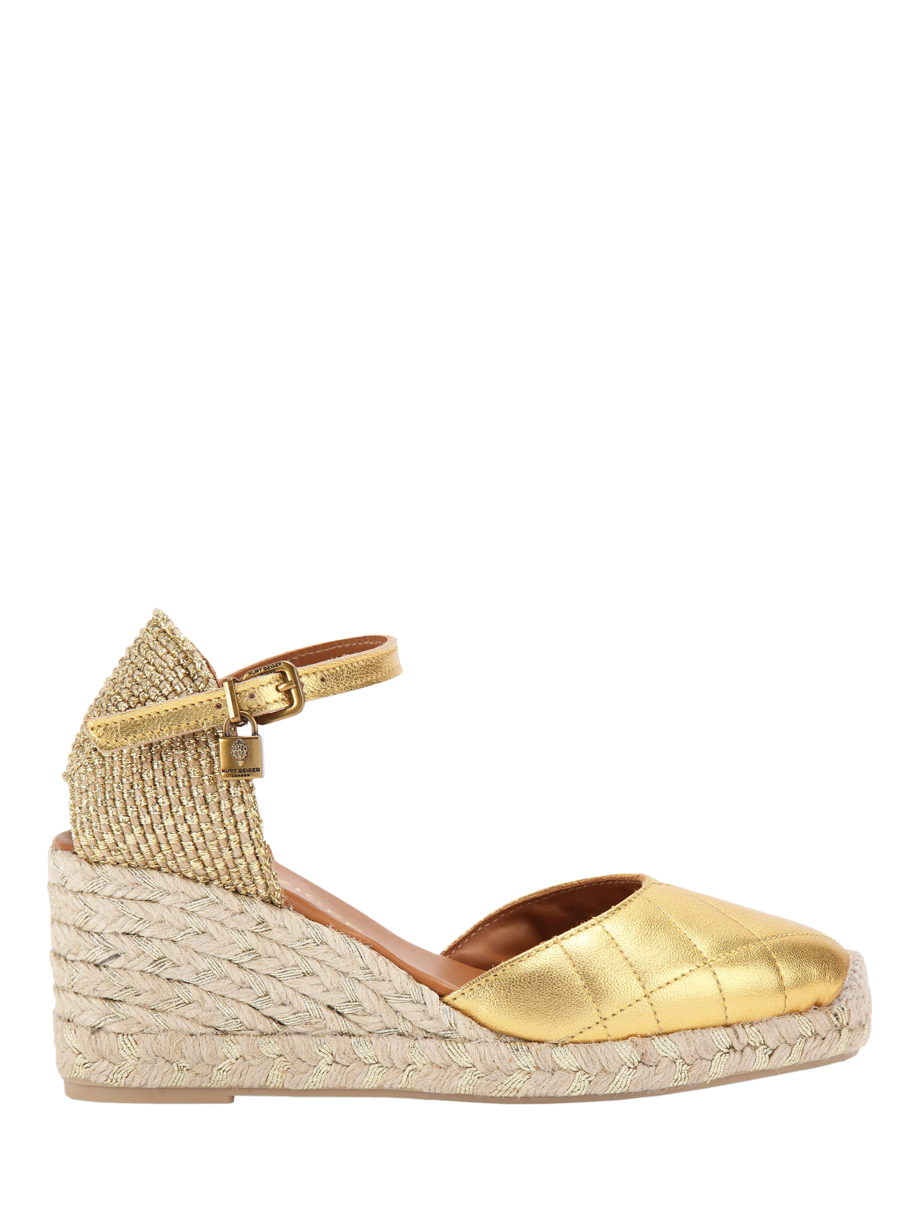 Kurt Geiger London Brixton Wedge Heel Espadrille Sandals, Gold