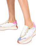 Kurt Geiger London Nylon Quilt Trainers, White/Multi