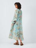 AND/OR Josie Floral Pussybow Neck Dress, Blue