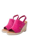 Moda in Pelle Kanji Suede Wedge Heel Slingback Sandals