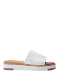 Moda in Pelle Kanzan Leather Footbed Sandals, White