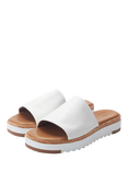 Moda in Pelle Kanzan Leather Footbed Sandals, White