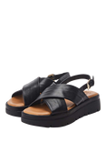 Moda in Pelle Nettina Leather Cross Strap Footbed Sandals