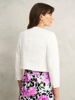 Hobbs Elize Cropped Jacket, Ivory - view 2, Ivory