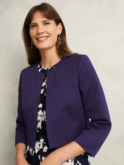 Hobbs Elize Cropped Jacket, Midnight Navy, Midnight Navy