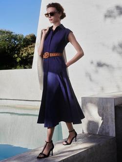 Hobbs Lilah Sleeveless Dress, Rich Navy Blue, Rich Navy Blue