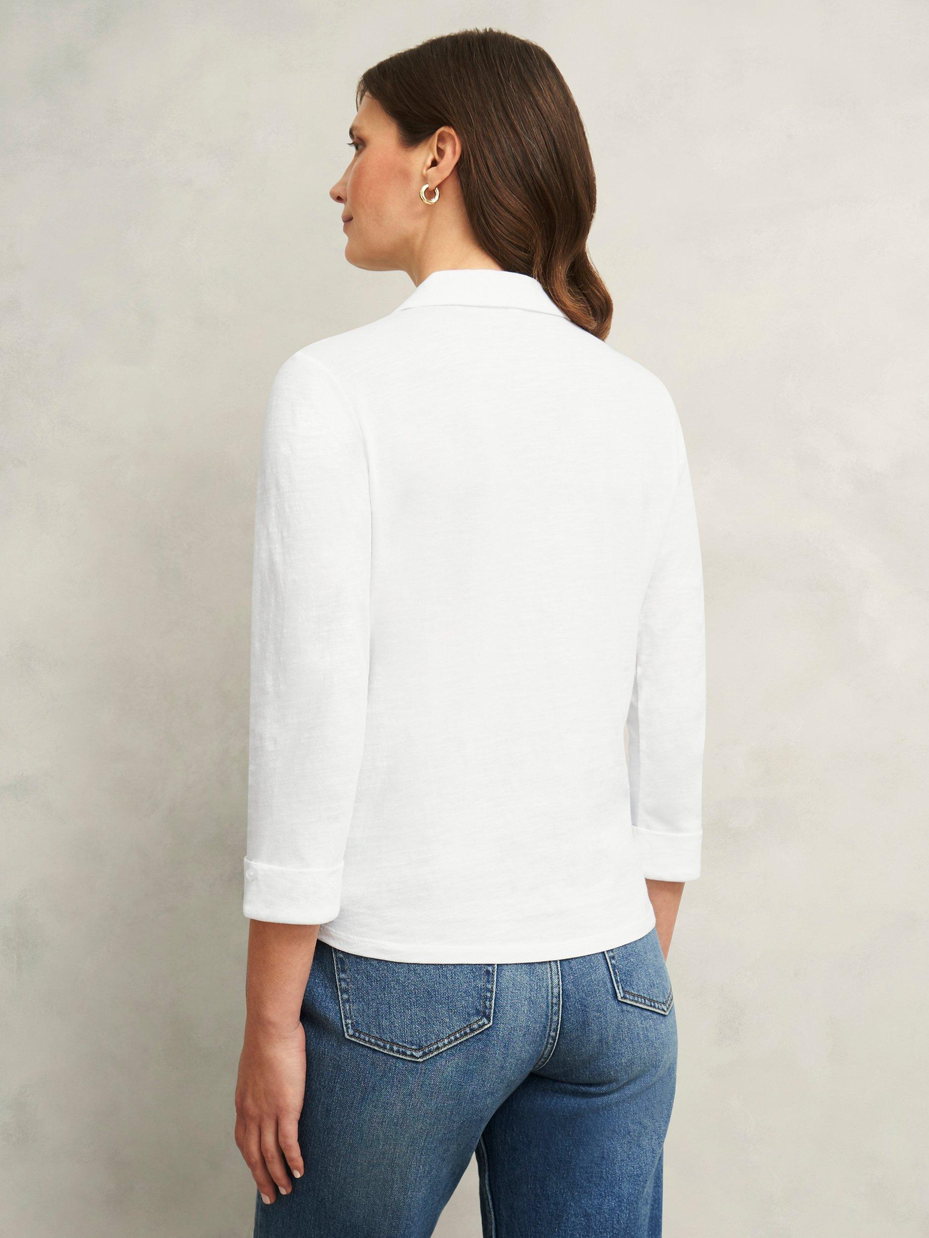 Product image 2 of 5, which shows Hobbs Zariah Slub Shirt, White, M