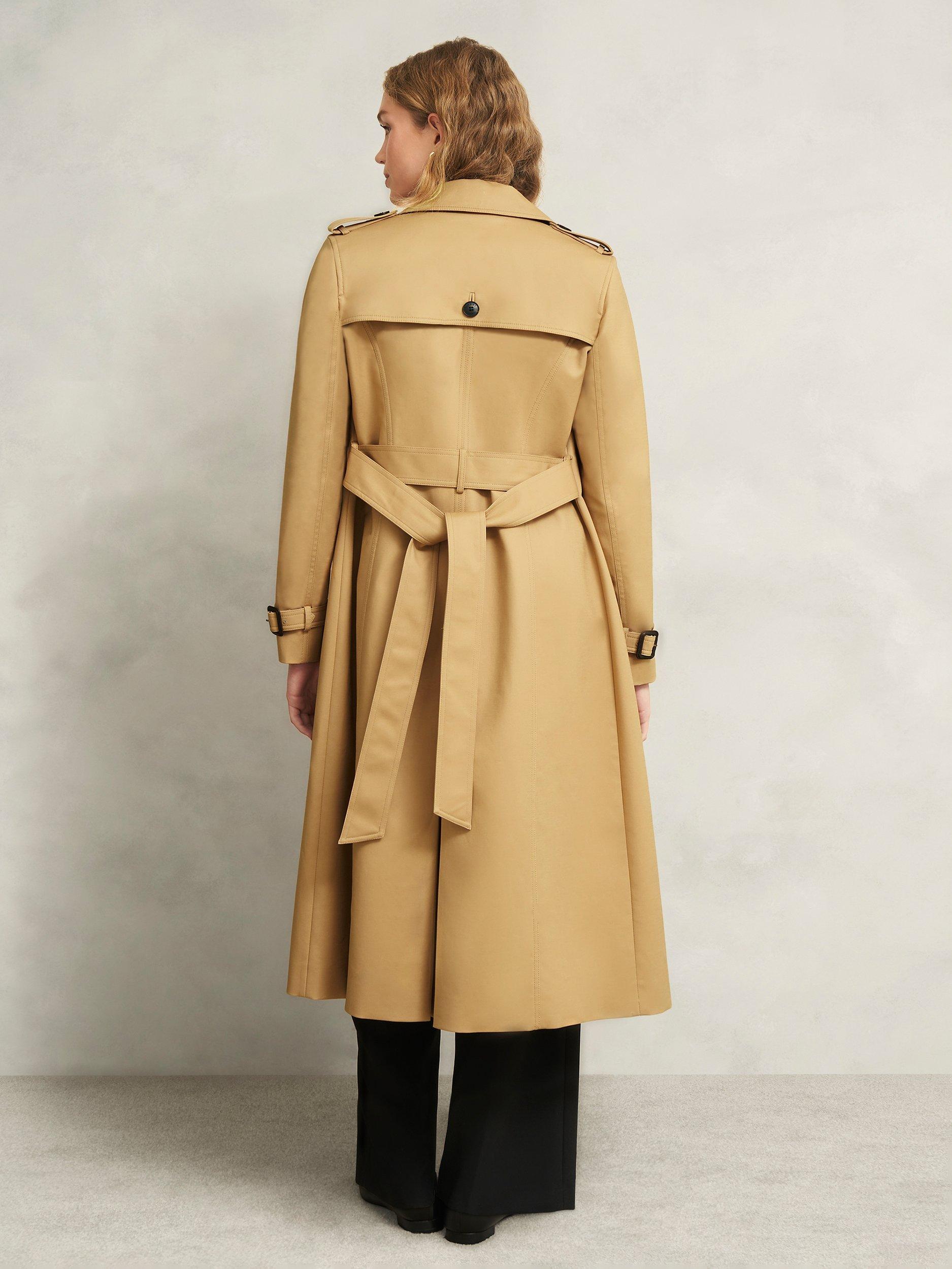 Product image 2 of 6, which shows Hobbs Skylar Midi Trench Coat, Tan, 20