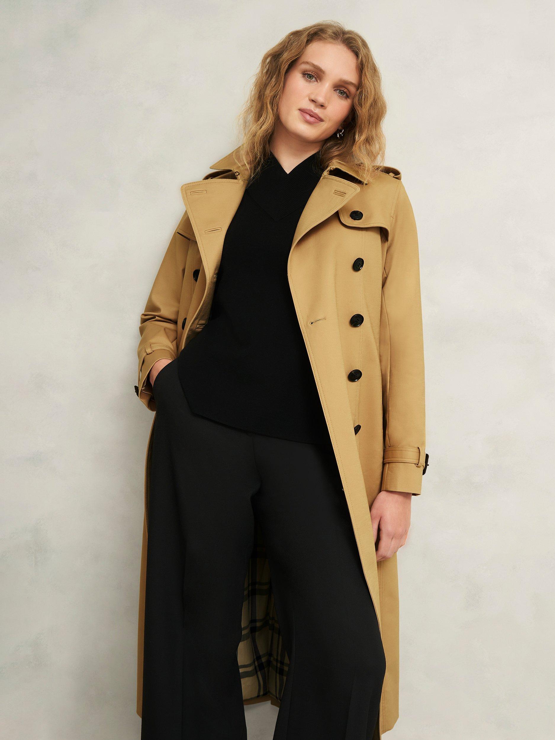 Product image 5 of 6, which shows Hobbs Skylar Midi Trench Coat, Tan, 20