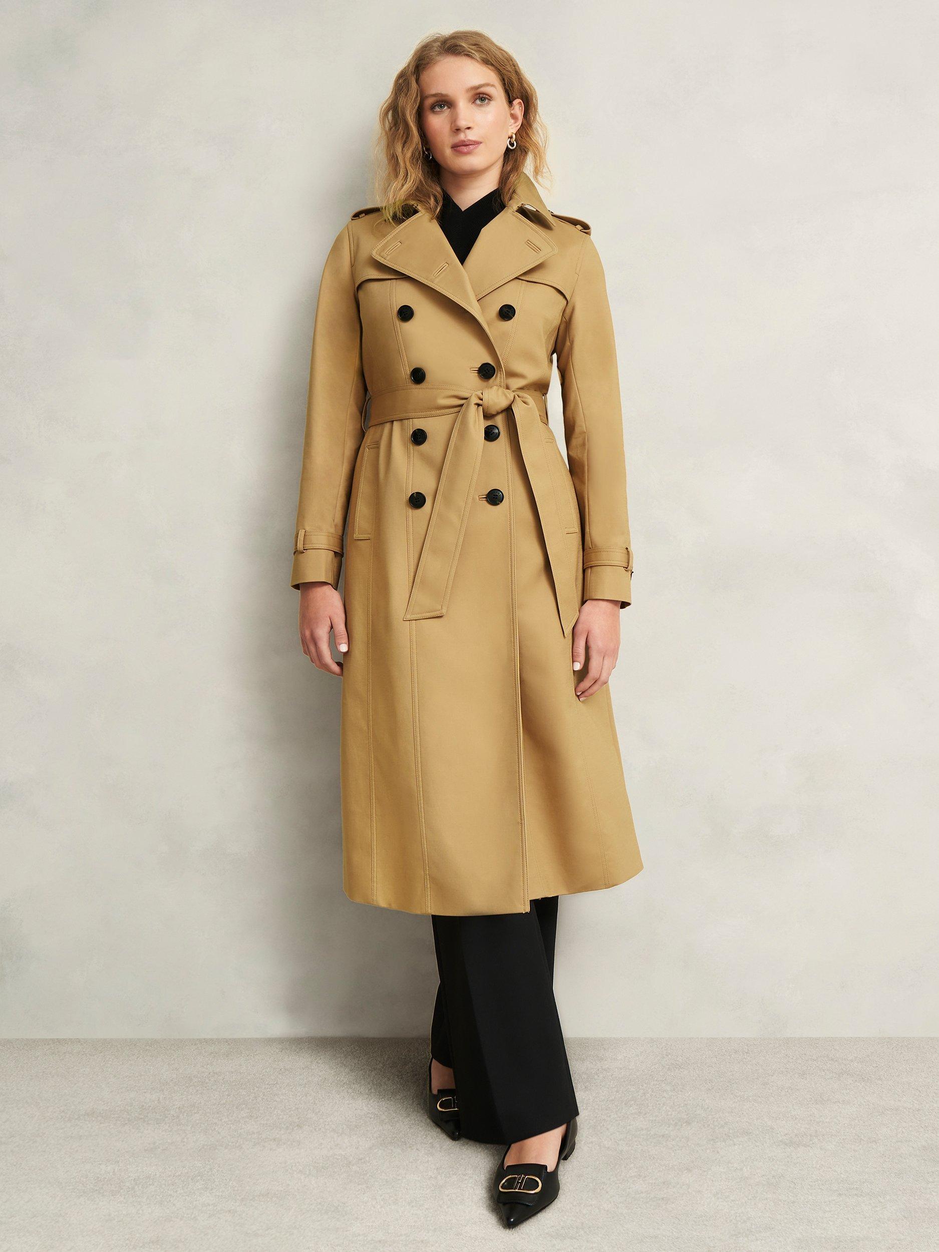 Product image 6 of 6, which shows Hobbs Skylar Midi Trench Coat, Tan, 20